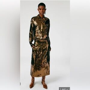Tibi sequins trouser skirt